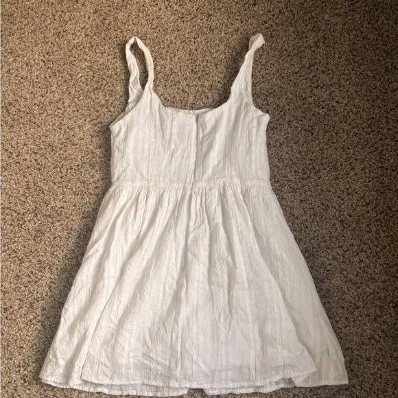 Princess Polly White Linen Dress Size 6 - Picture 4 of 4